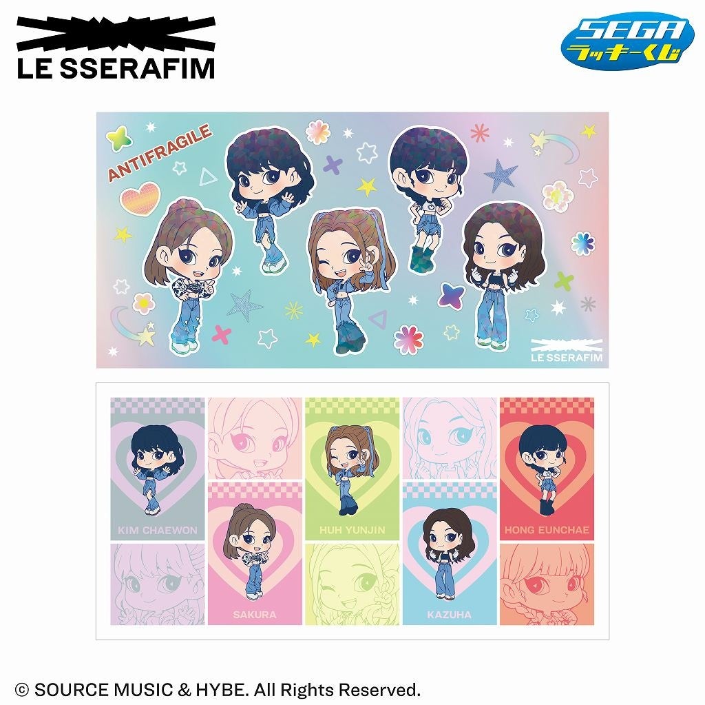 LE SSERAFIM ANTIFRAGILEラッキーくじ A賞 キムチェウォン ANTIFRAGILEの衣装を用いたセガ ラッキーくじオンライン「LE