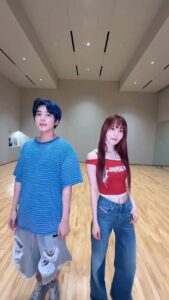 TOMORROW X TOGETHER(TXT)のTAEHYUNとLE SSERAFIMのSAKURAがダンスコラボした動画を公開！ファンの反応は？