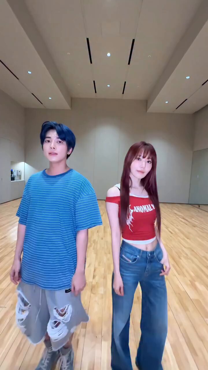 TOMORROW X TOGETHER(TXT)のTAEHYUNとLE SSERAFIMのSAKURAがダンスコラボした動画を公開！ファンの反応は？