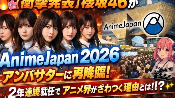 櫻坂46が「AnimeJapan 2026」のアンバサダーに2年連続就任!具体的な活動内容は?