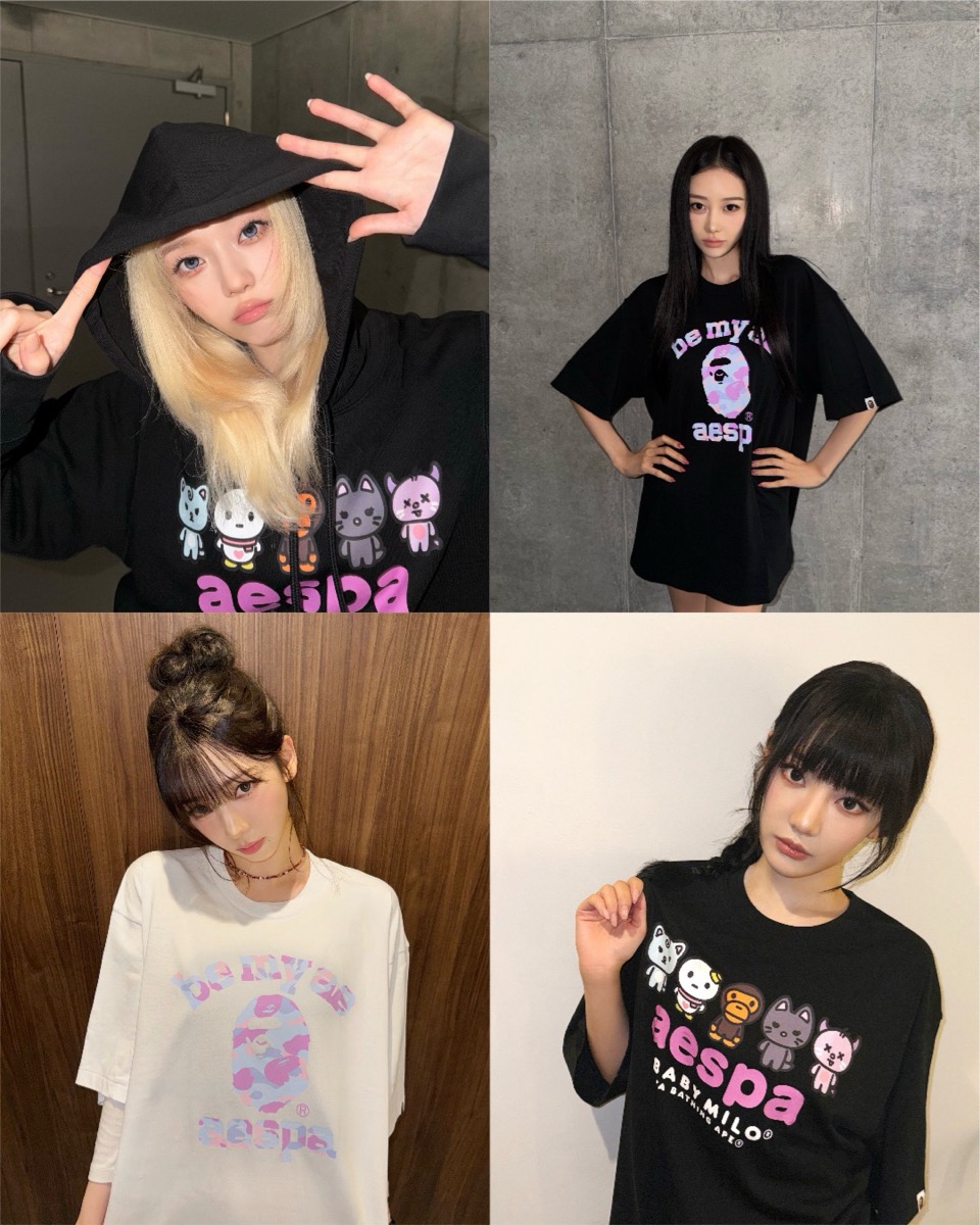 aespa(エスパ)がA BATHING APEとコラボ!コラボコレクションを調べてみた!