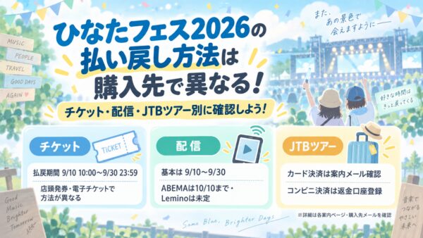 日向坂46が「ひなたフェス2026」台風の影響で中止!緊急生配信決定!